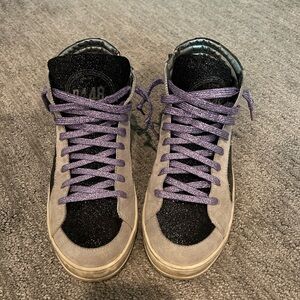 P448 Skate Shoe with purple laces